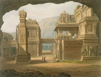Grande Tempio Scavato a Ellora nel 1813, da Volume I di 